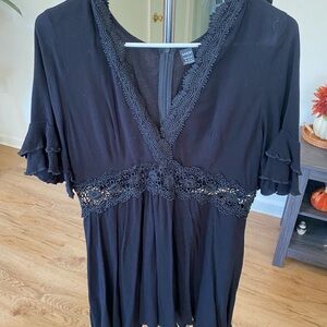 SHEIN Charcoal Lace Detail dress